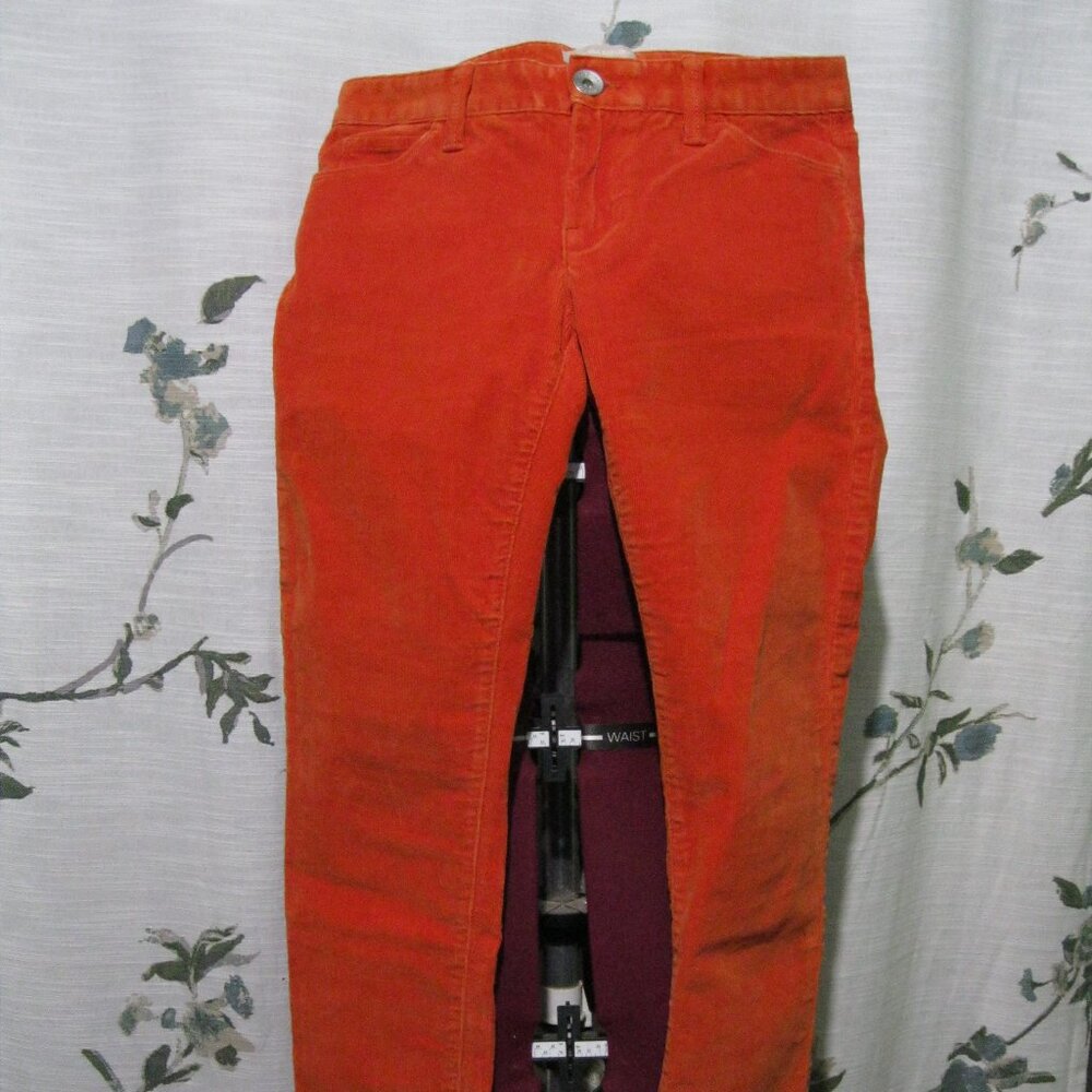 Orange Corduroy Skinny Jeans